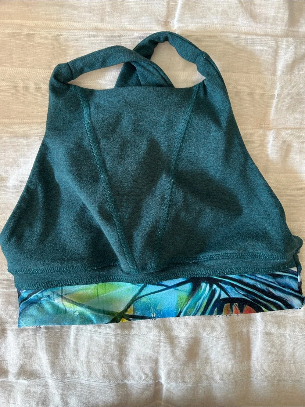Yogavated XS Women’s Teal High Neck Yoga Top